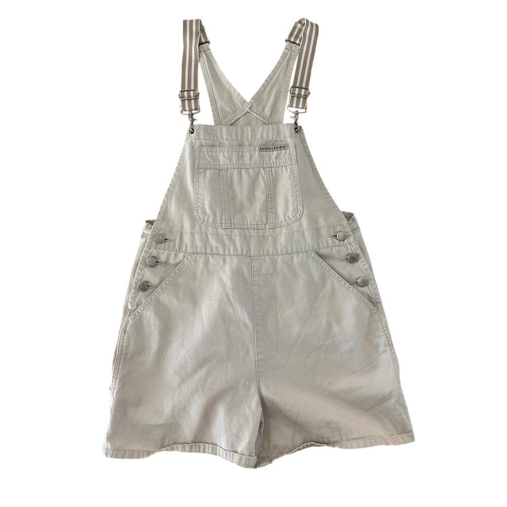 Vintage London London Cream Denim Shortalls Carpenter Overalls Women's Small